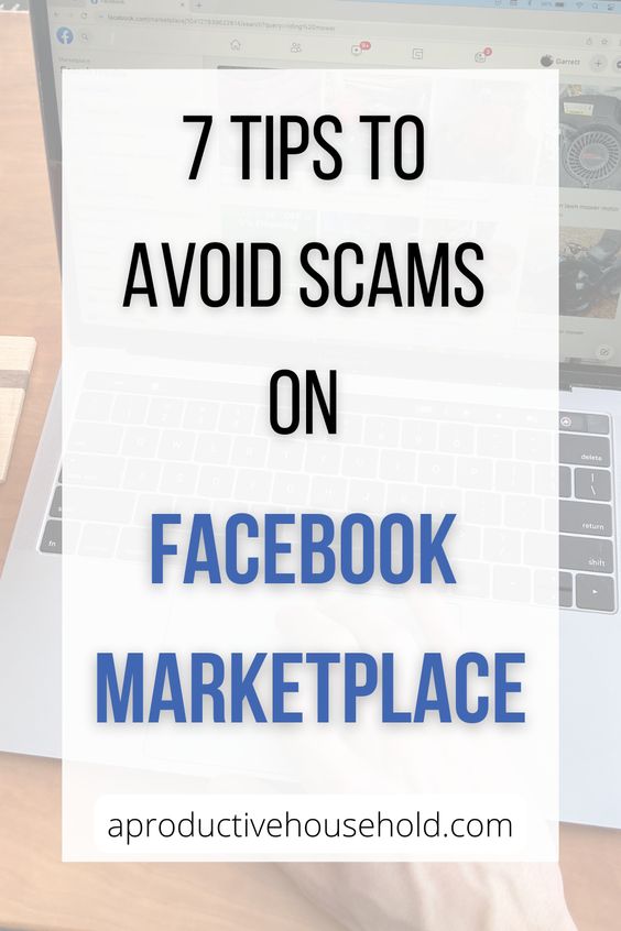 7 tips to avoid scams on facebook marketplace pinterest graphic