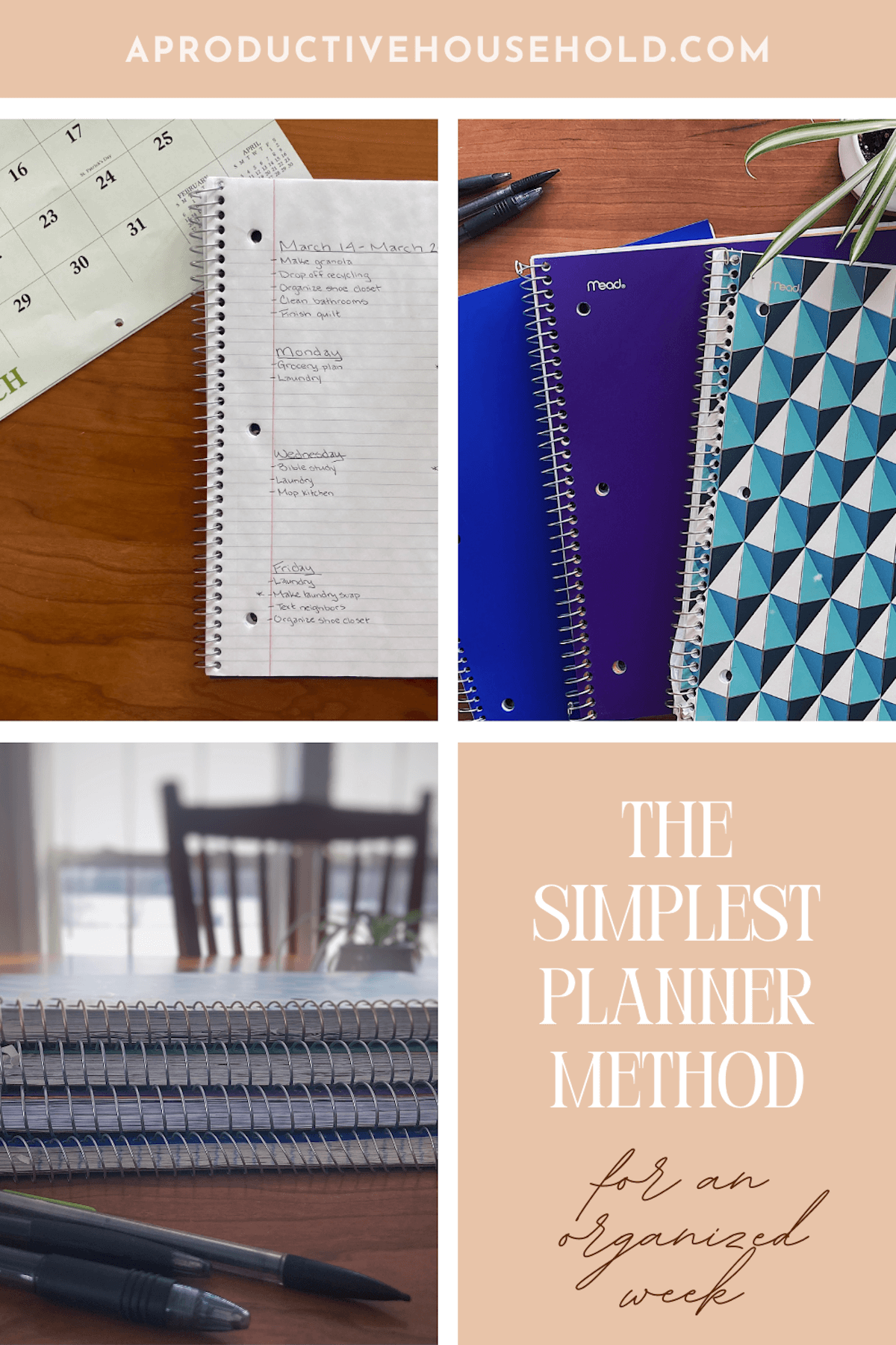 the simplest planner method for an organized week pinterest