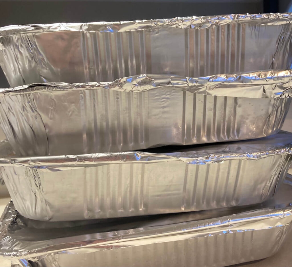 freezer meals in aluminum pans