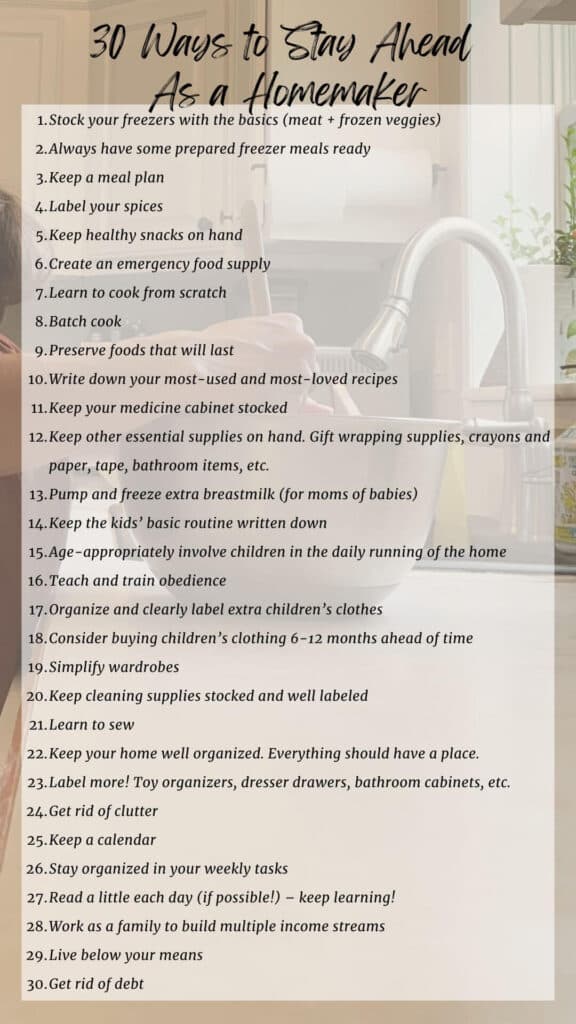 how to stay ahead as a homemaker pinterest