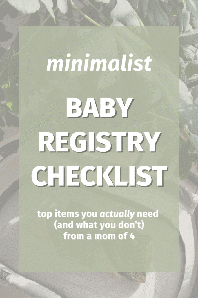 minimalist baby registry checklist pinterest pin