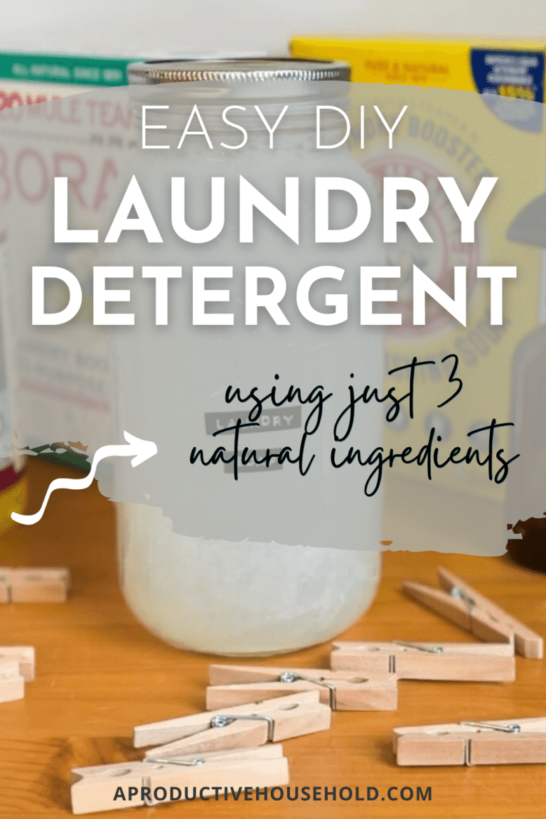 Homemade Liquid Laundry Detergent Recipe (3 Ingredients) - A Productive ...